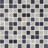 KOTTO Мозаїка скляна GMP 0825002 С2 print 2/black mat 300x300 (кубик 2,5х2,5) Кераміка Лео УКРАЇНА