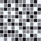 KOTTO Мозаїка скляна GMP 0825011 С3 print 10/black /white 300 x 300 х 8 ( 25 х 25 ) Кераміка Лео УКРАЇНА