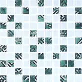 KOTTO Мозаїка скляна GMP 0825022 С2 print 24/white 300x300 (кубик 2,5х2,5) Кераміка Лео УКРАЇНА