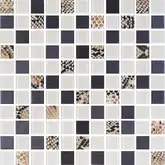 KOTTO Мозаїка скляна GMP 0825036 С3 print 38/black mat/beige w41 300x300 (кубик 2,5х2,5) Кераміка Лео УКРАЇНА