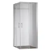 Душова кабіна без піддону Koer SR SC03-100x100x200-TR-01 прозоре скло Easy Clean 6мм, хром (KR5357)