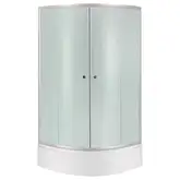 Набор Lidz душевая кабина Latwa SC90x90.SAT.MID.FR, стекло Frost 4 мм + поддон с панелью Kupala (LLSC9090SATMIDFR2SET)