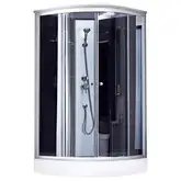 Набор Lidz душевой бокс Tani SB90x90.SAT.LOW.GR, стекло тонированное 4 мм + поддон Kupala (LTSB9090SATLOWGR2SET)