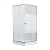 Набор Lidz душевая кабина Wiezak SC80x80.SAT.LOW.L, стекло Linie 4 мм + поддон Mazur (LWKSC8080SATLOWL2SET)