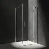 душова кабіна Omnires Manhattan 80x80см безпечне скло, хром (MH8080CRTR)