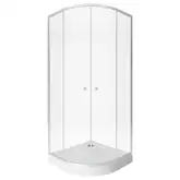 Набор Qtap душевая кабина Presto New CRM1099AC5 Clear 2020х900х900 мм + поддон Robin 309912C 90x90x12 см с сифоном (PRENEWCRM1099AC5SET)