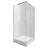 Набор Qtap душевая кабина Taurus CRM1011SC6 Clear 100х100 см + поддон Tern 301112 (SD00045637)