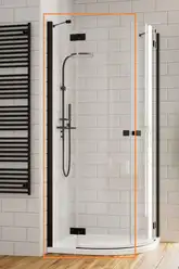 Душова кабіна напівкругла (половина) Essenza New Black PDD 80 ліва, RADAWAY (385002-54-01L)