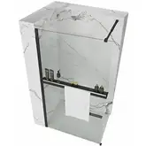 Душова Стінка REA Aero Чорний 80 + Evo KPL-7580-00652