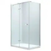 Душова кабіна Volle Libra 120 х 80 х h213,5 см (профіль - хром, скло - прозоре), з піддоном і сифоном 10-22-908L