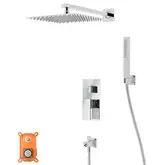 Душевая система с изливом CORSAN ANGO 25 CHROME + BOX скрытого монтажа (ZA25MCHW)