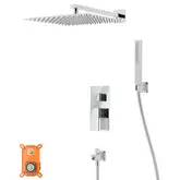 Душевая система с изливом CORSAN ANGO 30 CHROME + BOX скрытого монтажа (ZA30MCHW)