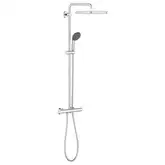 Душова система з термостатом, настінний монтаж Grohe QuickFix Vitalio Start System 250 Cube 26697000