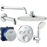 Душевая система скрытого монтажа Grohe Grohetherm SmartControl на 3 потребителя (цвет - хром) (3461402L)