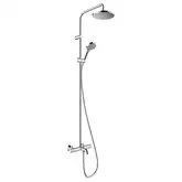 Душова система Hansgrohe Vernis Blend 200 1jet EcoSmart для ванни з термостатом, хром (26274000)