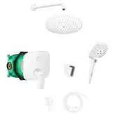 Душевая система скрытого монтажа Hansgrohe (цвет - белый матовый) (71745700+01800180+26220700+27413700+26530700+28331700+27454700+28276700)