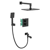 Вбудована душова система з термостатом Koer KB-67011-05 (Колір чорний) (KR4727)