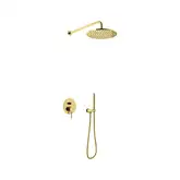 Душевая система KOHLMAN AXEL 25 GOLD + BOX скрытого монтажа (QW210AGDR25)