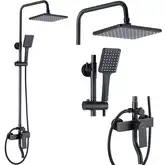 Душевой гарнитур REA HASS BLACK черный с изливом (REA-B9968)