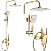 Душевой гарнитур REA HASS BRUSHED GOLD с изливом (REA-B9972)