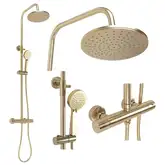 Душевой гарнитур REA PAROT BRUSHED GOLD с термостатом (REA-P2323)