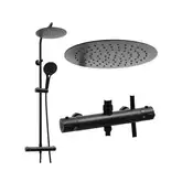 Душовий гарнітур Yoka BERGEN 25 BLACK черный з термостатом (BP.BERGEN THERM 25 BLK)