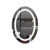 Дзеркало Mixxus PLAIN MV02-50x70 з Led Touch, Anti-fog, димером, регулятором яскравості, годинником (MI6010)