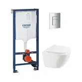 Комплект Grohe Set Унітаз ELLIPSE-0301-T3 + Інсталяція 38536001 + панель 38732000 (38536001ELLIPS03 (38536001ELLIPS0301T3)