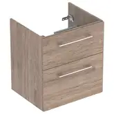 Тумба под раковину Geberit Selnova Square, slim rim 60 см, орех тёмный 501.206.00.1