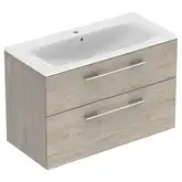 Тумба с раковиной Geberit Selnova Square slim rim 100 см, орех светлый (501.247.00.1)