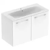 Тумба с раковиной Geberit Selnova Square slim rim 100 см, белый глянцевый (501.260.00.1)