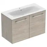 Тумба с раковиной Geberit Selnova Square slim rim 100 см, орех светлый (501.263.00.1)