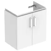 Тумба под раковину Geberit Selnova Compact 59,7 см, белый глянцевый (501.658.01.1)
