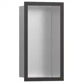 Настінна ніша Hansgrohe XtraStoris Individual з рамкою 30x15x10 см, чорний матовий хром (56094340)