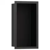 Настенная ниша с дизайнерской рамкой Hansgrohe XtraStoris Individual 30 х 15 х 10 см, чёрный матовый хром (56095340)