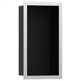 Настенная ниша с дизайнерской рамкой Hansgrohe XtraStoris Individual 30 х 15 х 10 см, матовая нержавеющая сталь (56095800)