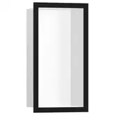 Настенная ниша с дизайнерской рамкой Hansgrohe XtraStoris Individual 30 х 15 х 10 см, чёрный матовый (56096670)