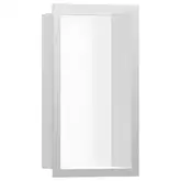 Настенная ниша с дизайнерской рамкой Hansgrohe XtraStoris Individual 30 х 15 х 10 см, матовая нержавеющая сталь (56096800)