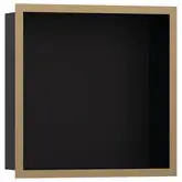 Настенная ниша с дизайнерской рамкой Hansgrohe XtraStoris Individual 30 х 30 х 10 см, матовая бронза (56098140)