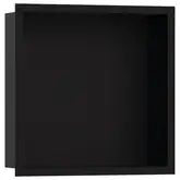 Настенная ниша с дизайнерской рамкой Hansgrohe XtraStoris Individual 30 х 30 х 10 см, чёрный матовый (56098670)
