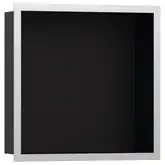 Настінна ніша Hansgrohe XtraStoris Individual з рамкою 30x30x10 см, матова нержавіюча сталь (56098800)