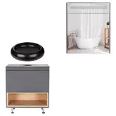 Комплект мебели для ванной Qtap Robin тумба + раковина + зеркальный шкаф QT044RO42981