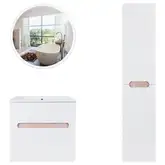 Комплект мебели для ванной Qtap Virgo тумба с раковиной + зеркало + пенал QT044VI42993