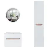 Комплект мебели для ванной Qtap Virgo тумба с раковиной + зеркало + пенал QT044VI42994