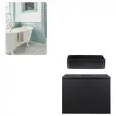Комплект мебели для ванной Qtap тумба + раковина + зеркало QT044VI43008
