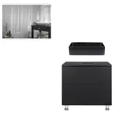 Комплект мебели для ванной Qtap Tern тумба + раковина + зеркало QT044VI43015