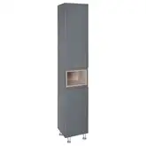 Пенал напольный Qtap Robin 350х1950х316 Graphite/Whitish oak QT1376PN1652RGWO