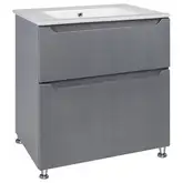 Комплект Qtap Scorpio 710х825х460 Graphite тумба напольная + раковина врезная QT1471TNВ7023070CG
