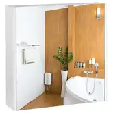 Зеркальный шкаф подвесной Qtap Scorpio 600х600х145 White QT1477ZP601W (QT1477ZP651W)