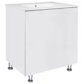Комплект Qtap Tern 700х725х437 White тумба напольная + раковина врезная, с полотенцедержателем QT1771TNЛ7013070CW (QT1771TNL7013070CW)